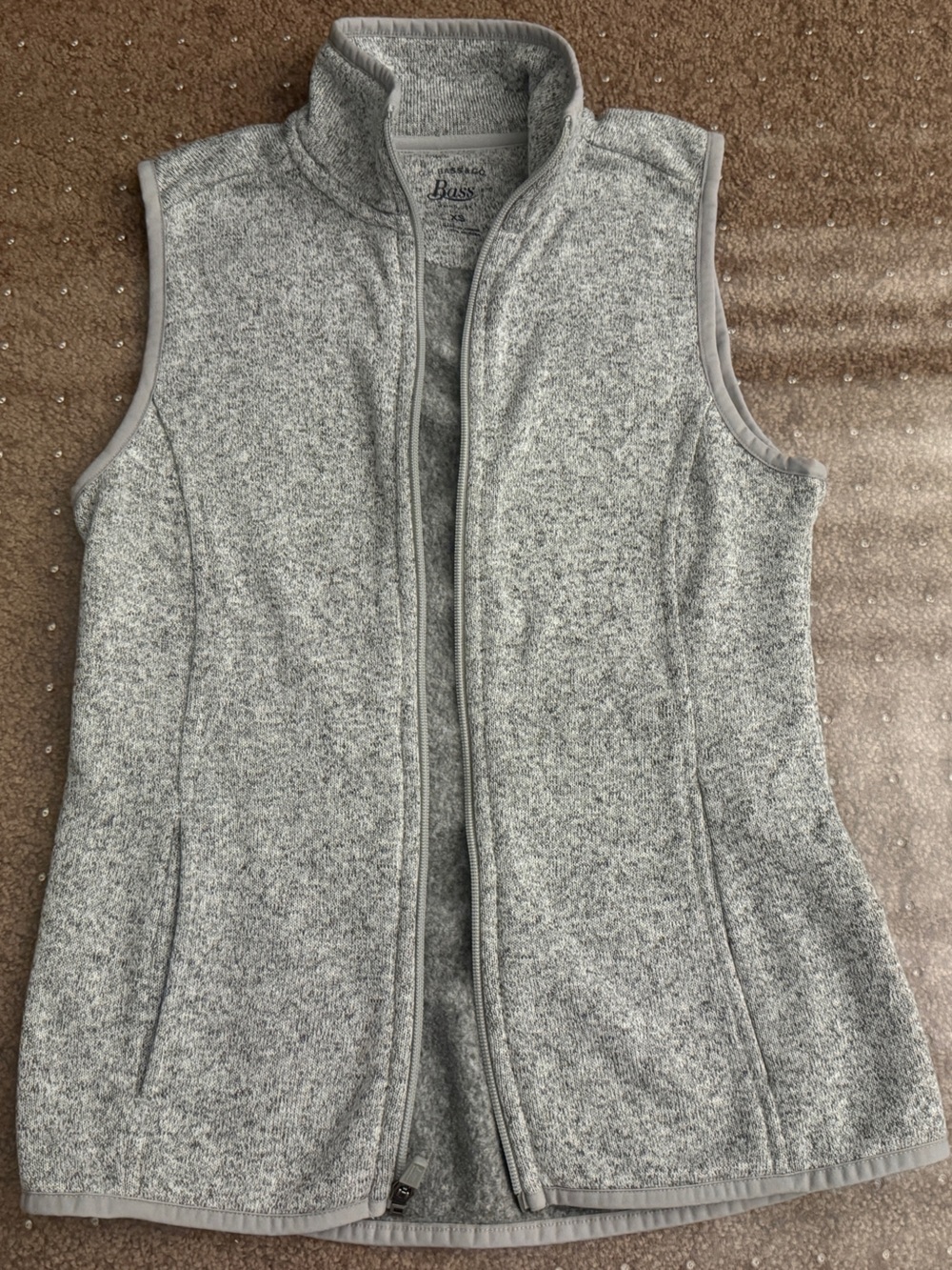 G.H. Bass & Co. Light Gray Heathered Fleece Vest